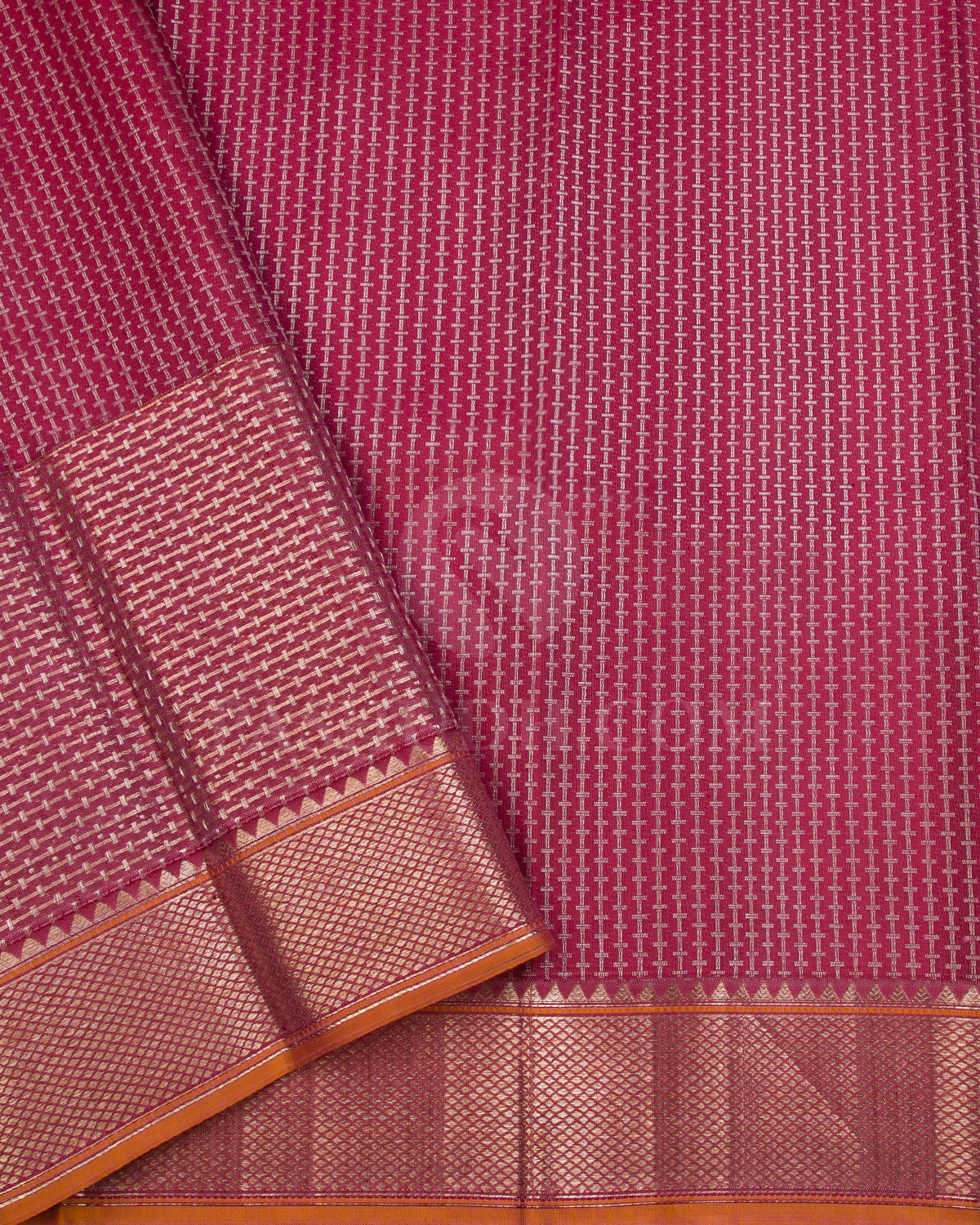 Baby Pink And Rouge Pink Kanjivaram Silk Saree - DT260(B)