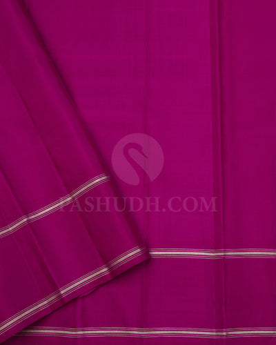 Rose Pink And Rouge Pink Traditional Kanjivaram Silk Saree - AK3