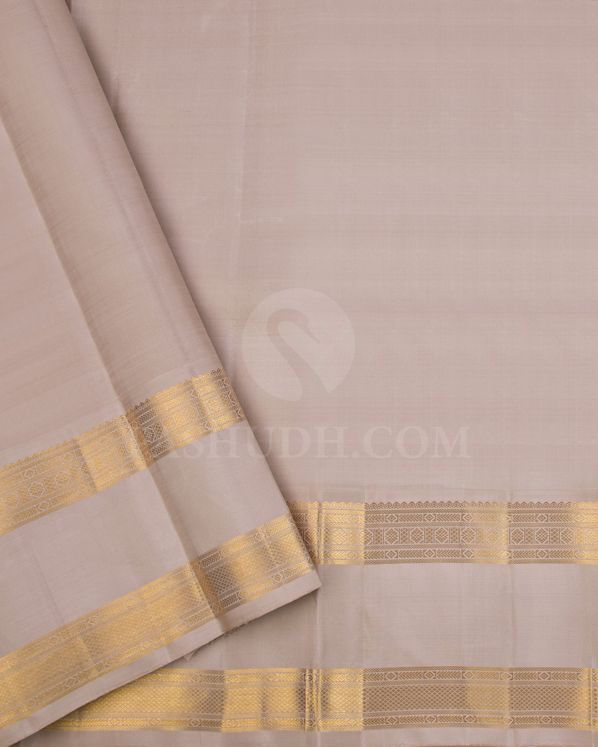 Violet And Cream Traditional Kanjivaram Silk Saree - SVJ27