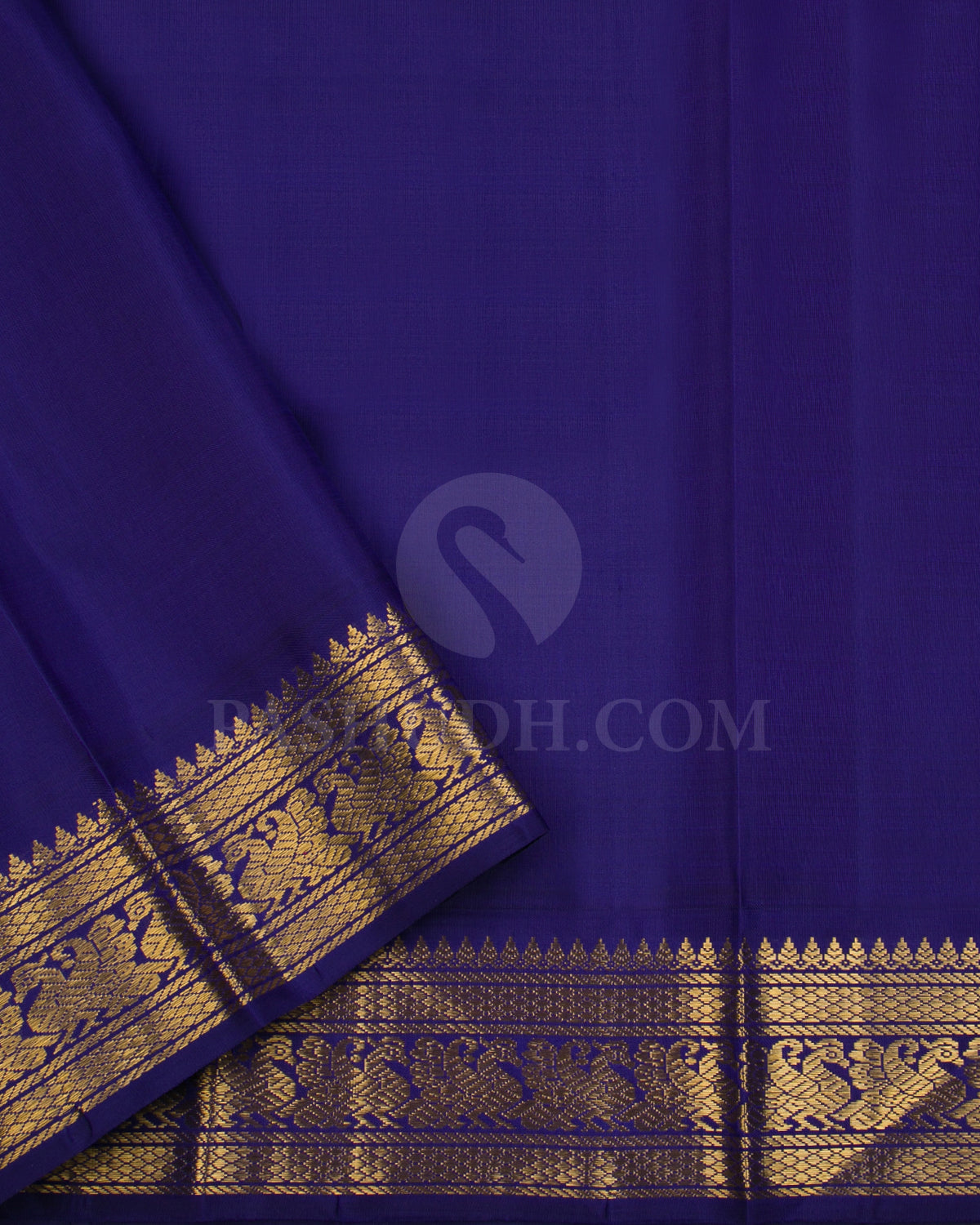 Bright Red And Royal Blue Traditional Kanjivaram Silk Saree - K2