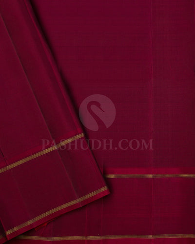 Royal Violet And Maroon Kanjivaram Silk Saree - K6