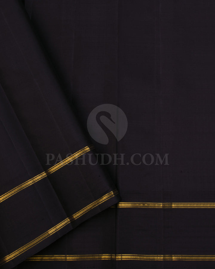 Magenta Pink And Black Traditional Kanjivaram Silk Saree - SVJ18