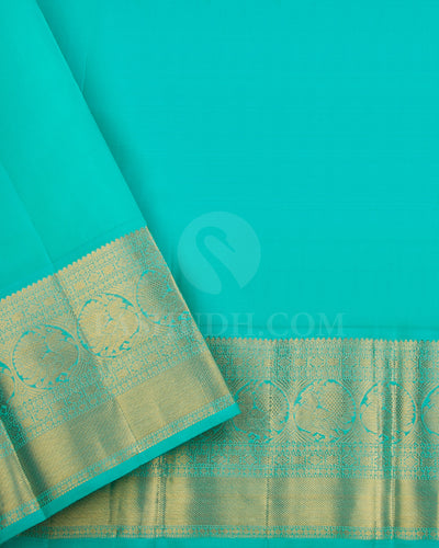 Baby Pink And Sky Blue Traditional Kanjivaram Silk Saree - SVJ33