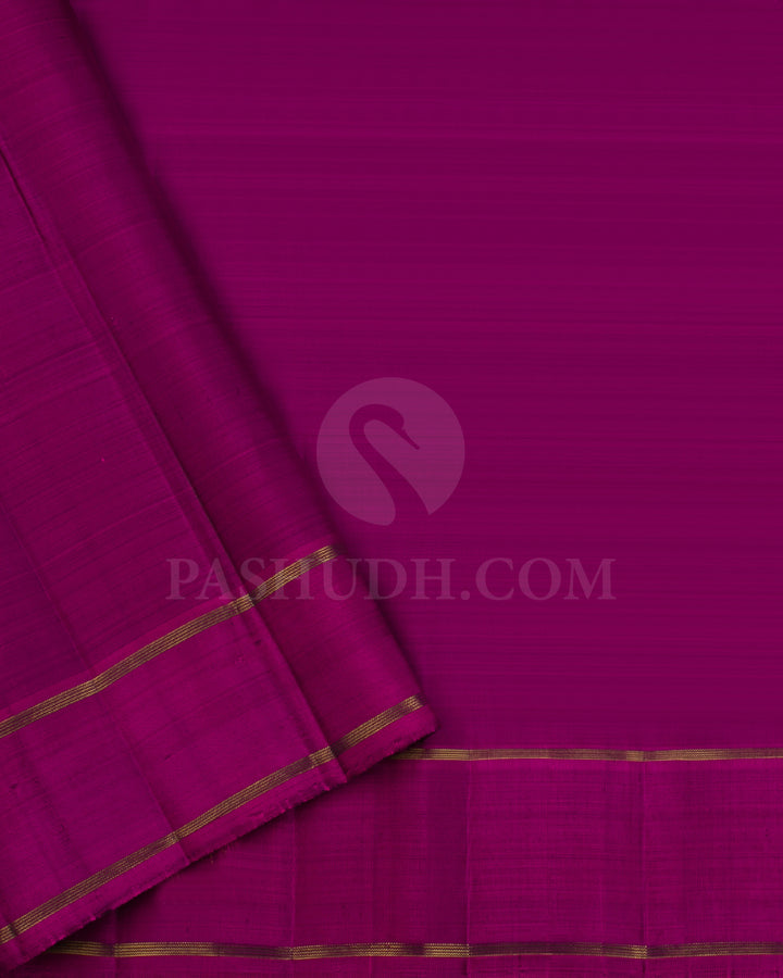 Onion Pink And Rose Pink Kanjivaram Silk Saree - K3