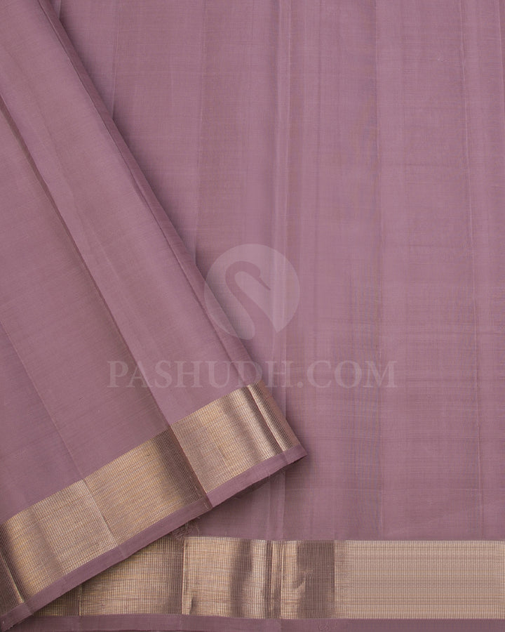 Pastel Pink And Beige Shot Pink Traditional Kanjivaram Silk Saree - SVJ2