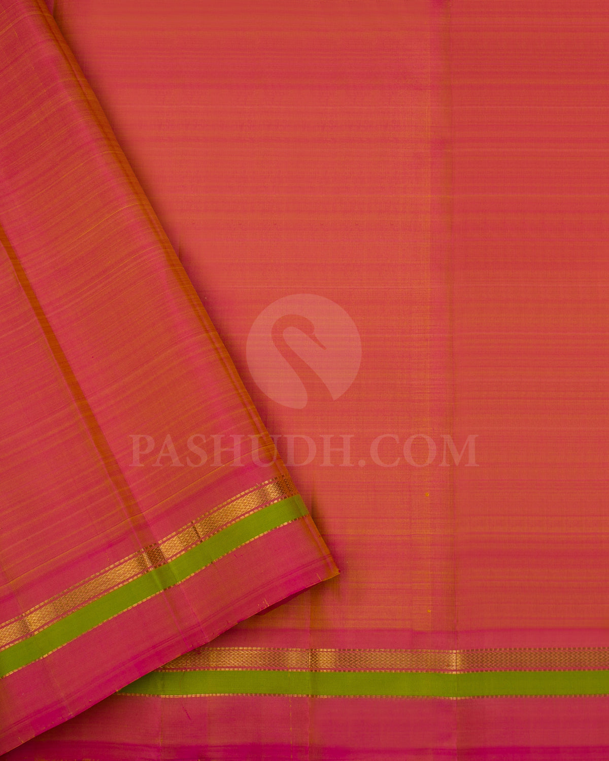 Yellow And Pink Kanjivaram Silk Saree - SVJ35