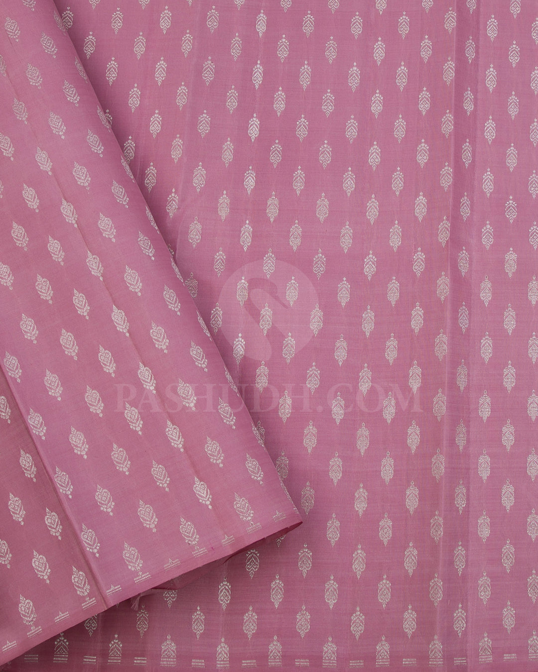 Navy Blue and Baby Pink Borderless Traditional Kanjivaram Silk Saree - SVJ30