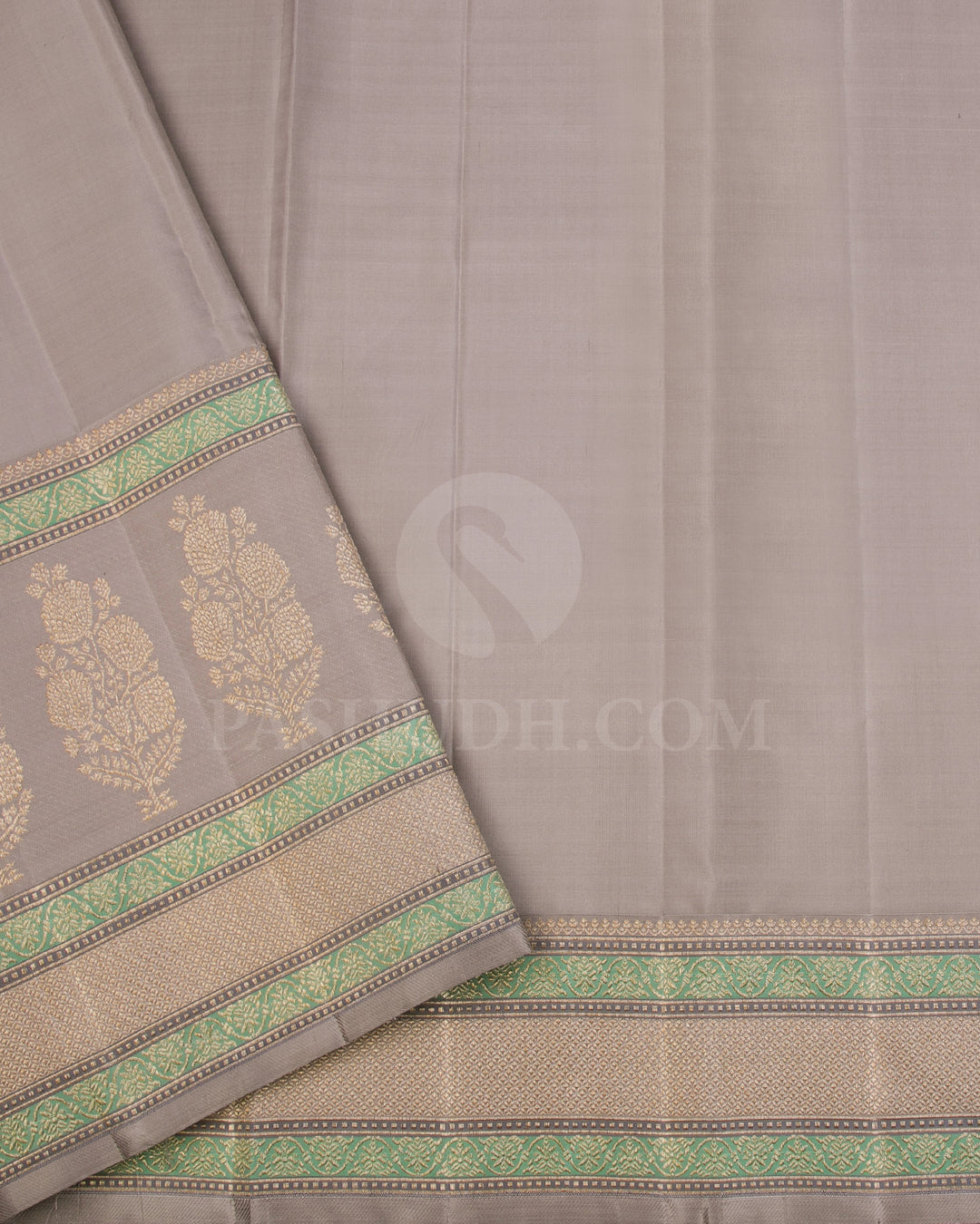 Purple And Grey Kanjivaram Silk Saree - S1195(B)