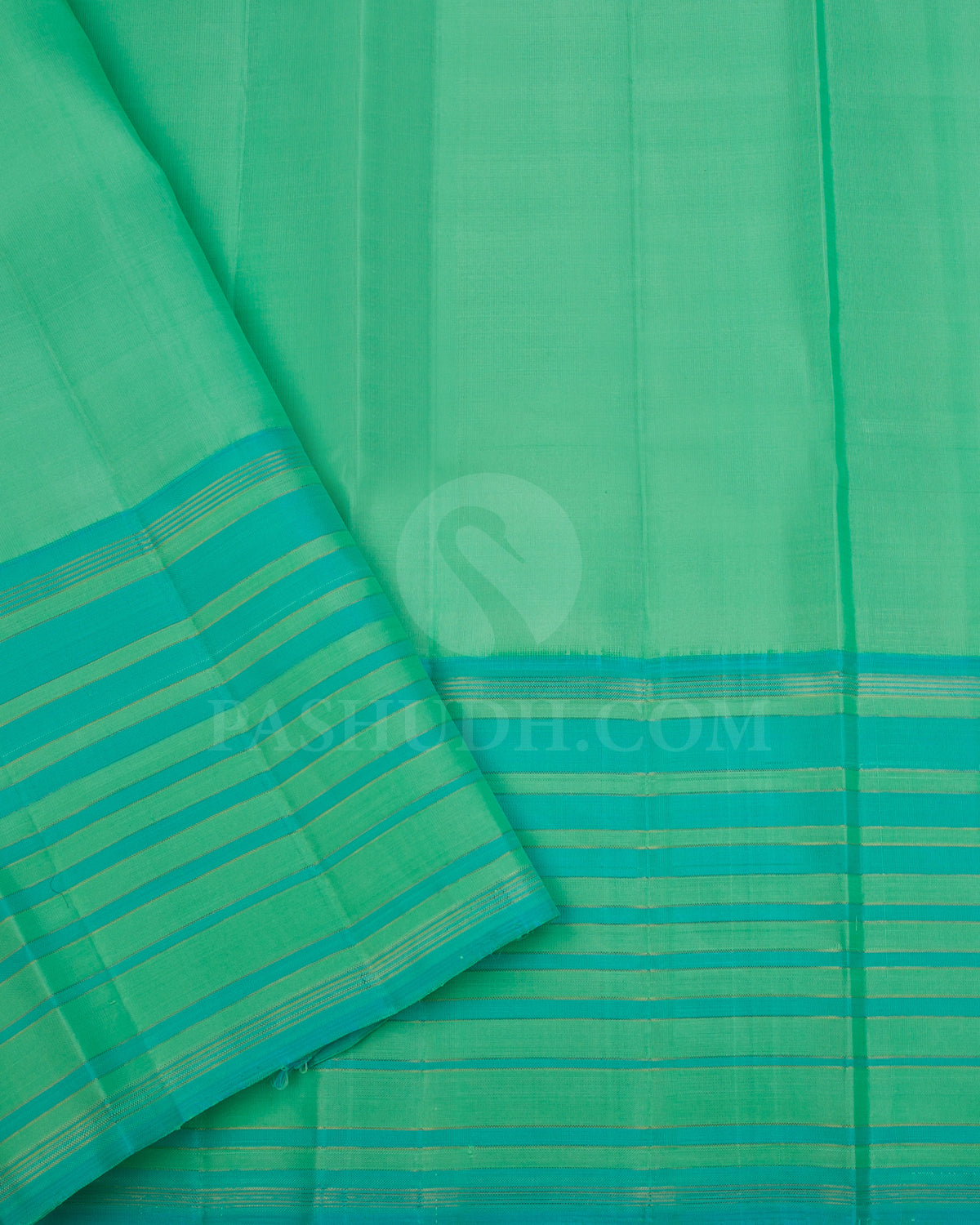 Grey And Sea Green Traditional Kanjivaram Silk Saree - AK4