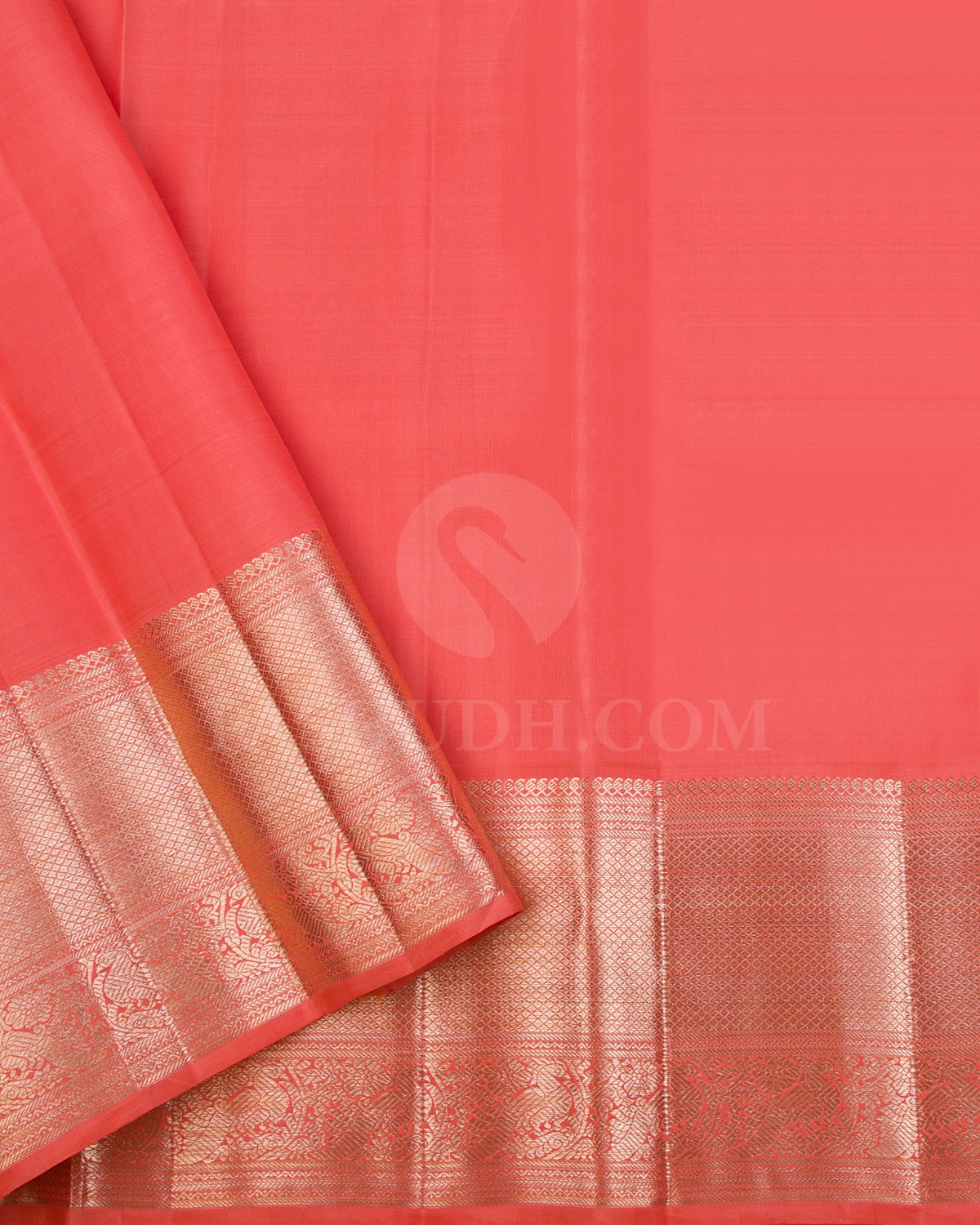 Turmeric Yellow And Peach Traditional Kanjivaram Silk Saree - AK2