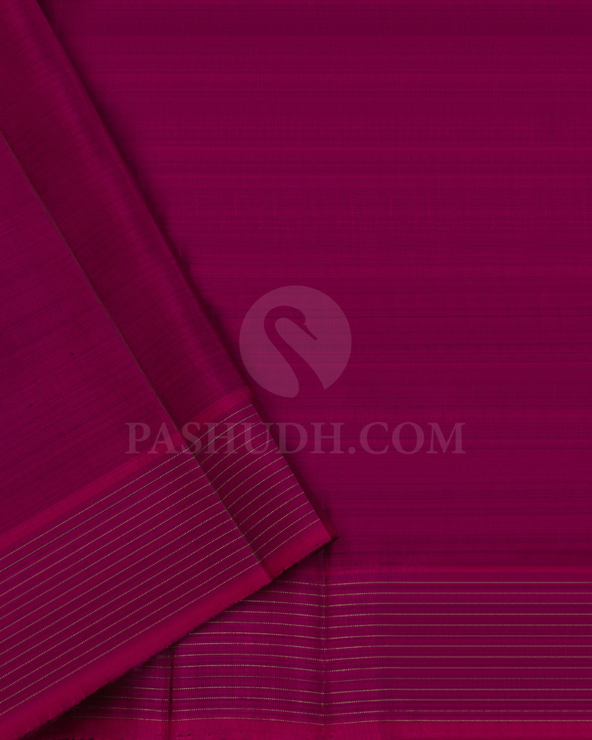 Deep Purple And Raspberry Pink Kanjivaram Silk Saree - K17