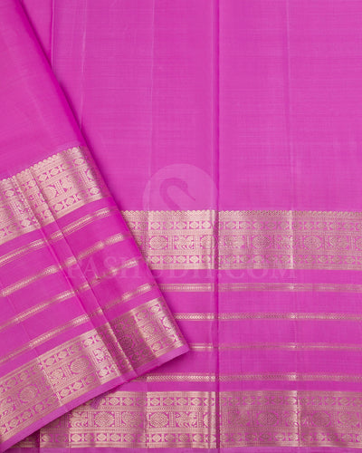 Sea Green And Rose Pink Traditional Kanjivaram Silk Saree - AK1