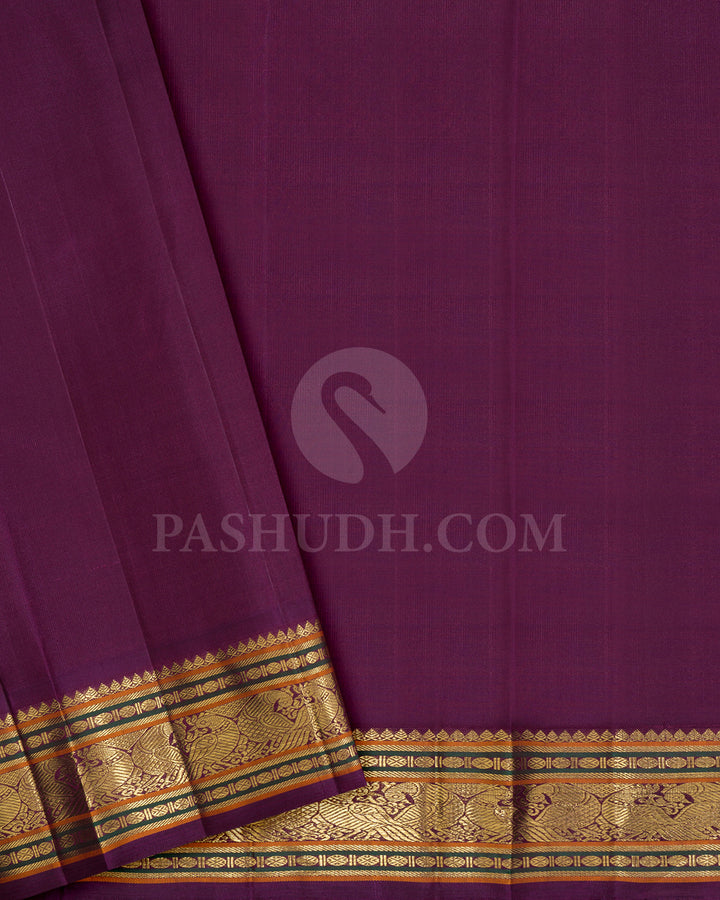 Bold Red With Betel Nut Shade Bridal Pure Zari Kanjivaram Silk Saree-SP409