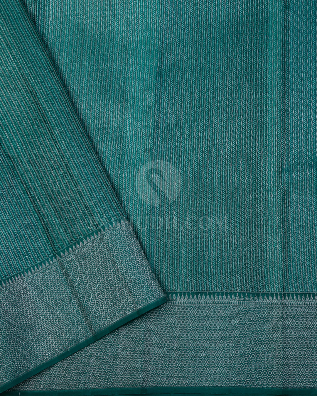 Sky Blue and Teal Green kanjivaram Silk Saree - DT243(A) - View 2