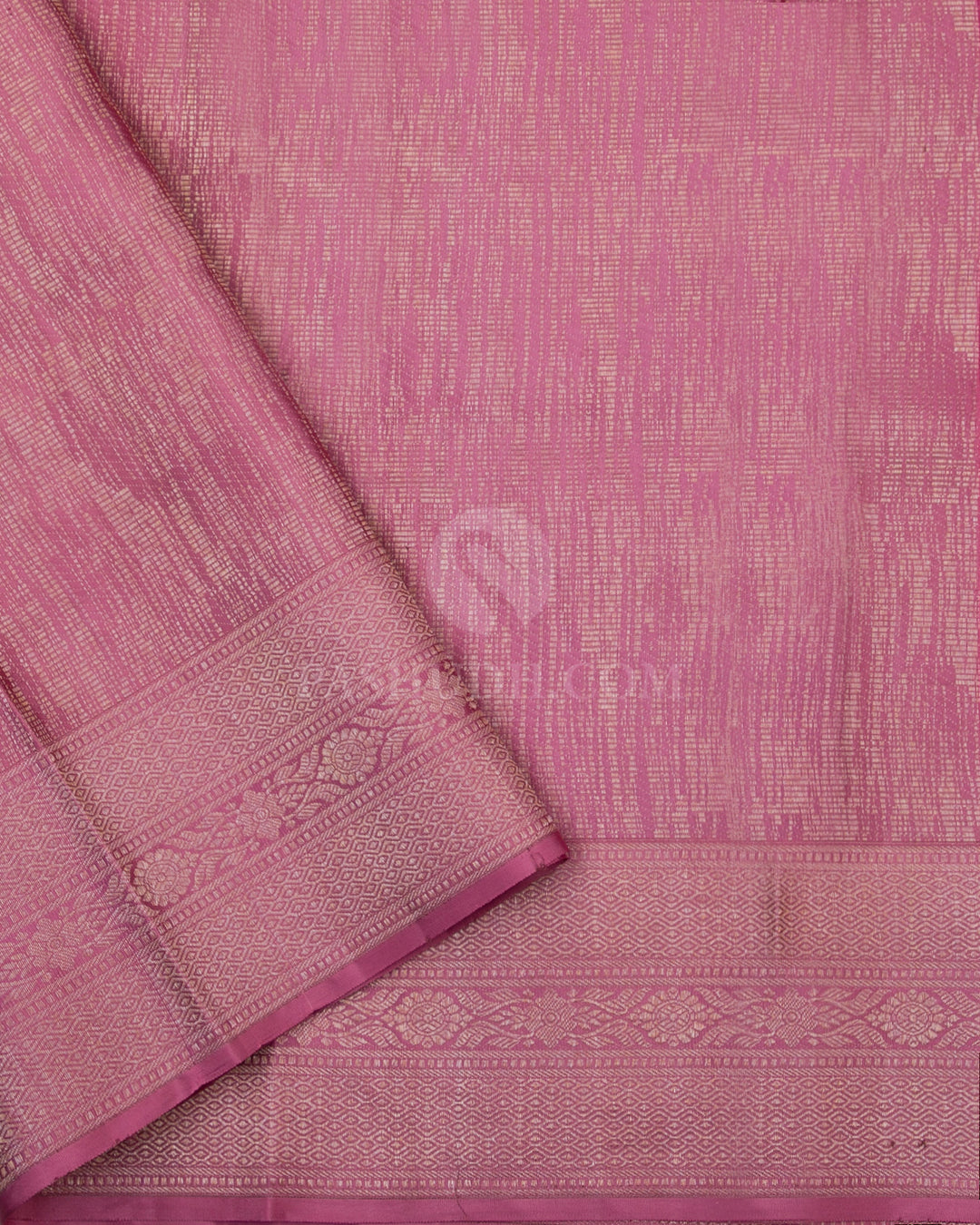 Brown and Pink Kanjivaram Silk Saree - DT197 - View 3