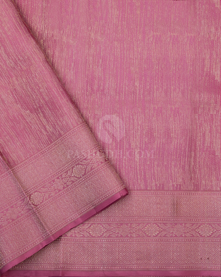 Brown and Pink Kanjivaram Silk Saree - DT197 - View 3