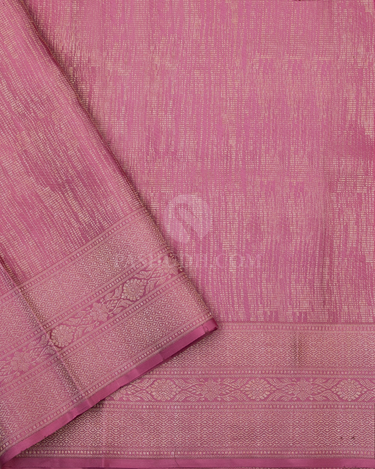 Brown and Pink Kanjivaram Silk Saree - DT197 - View 3