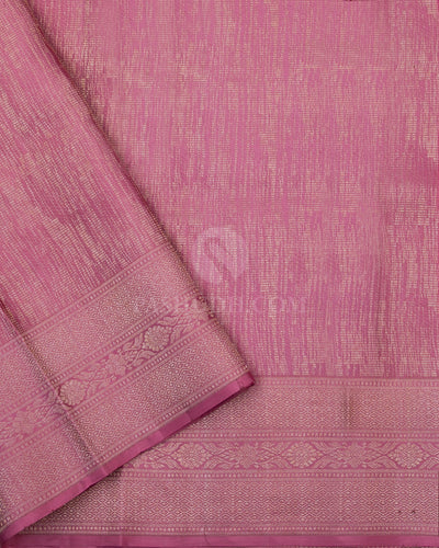 Brown and Pink Kanjivaram Silk Saree - DT197 - View 3