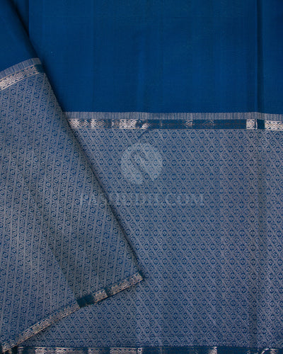 Cobalt Blue Kanjivaram Silk Saree - DT257 - View 2