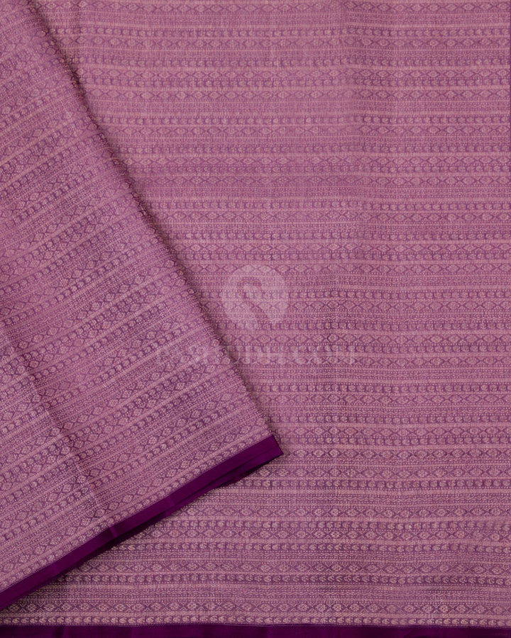 Mauve & Violet Kanjivaram Silk Saree - S764- View 4