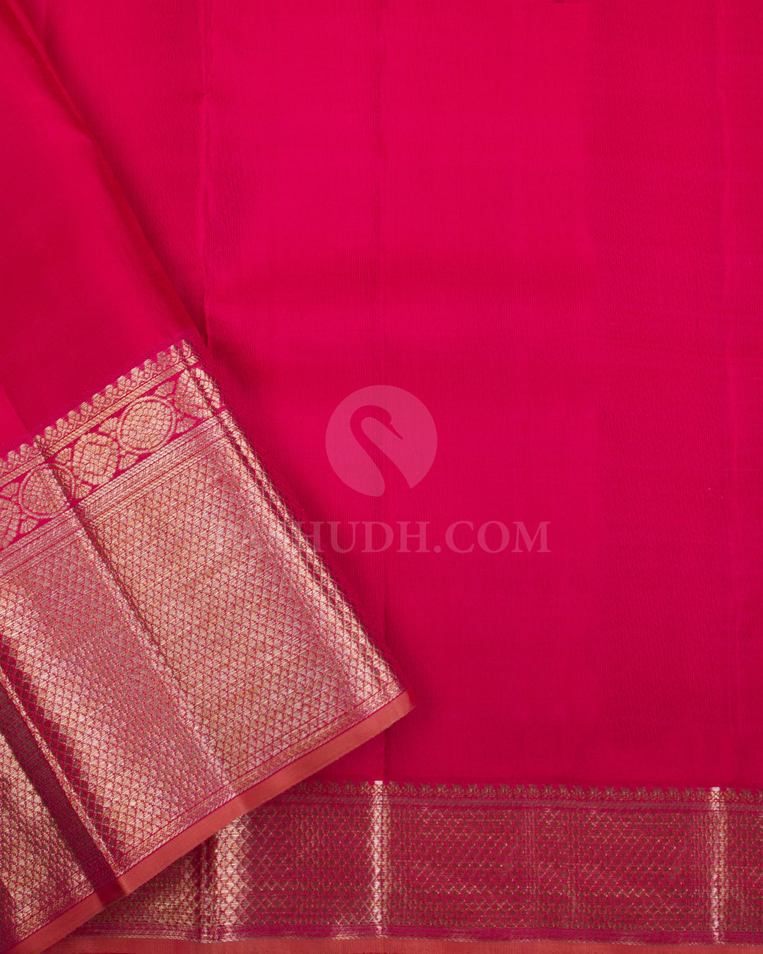 Powder Blue and Pinkish Red Kanjivaram Silk Saree - S1079(A) - View 3