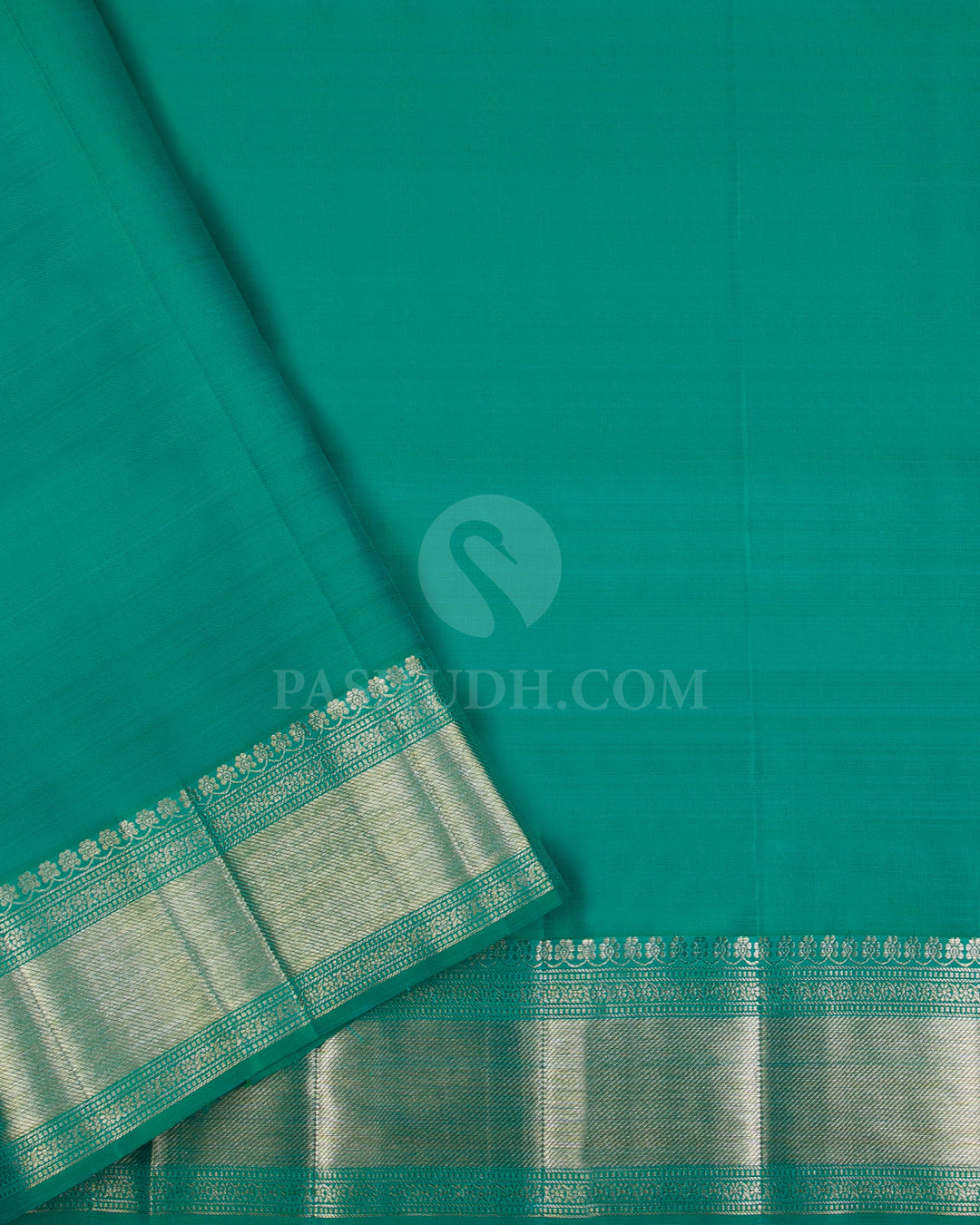 Heather Purple And Sea Green Kanjivaram Silk Saree - S1145(A) - View 3