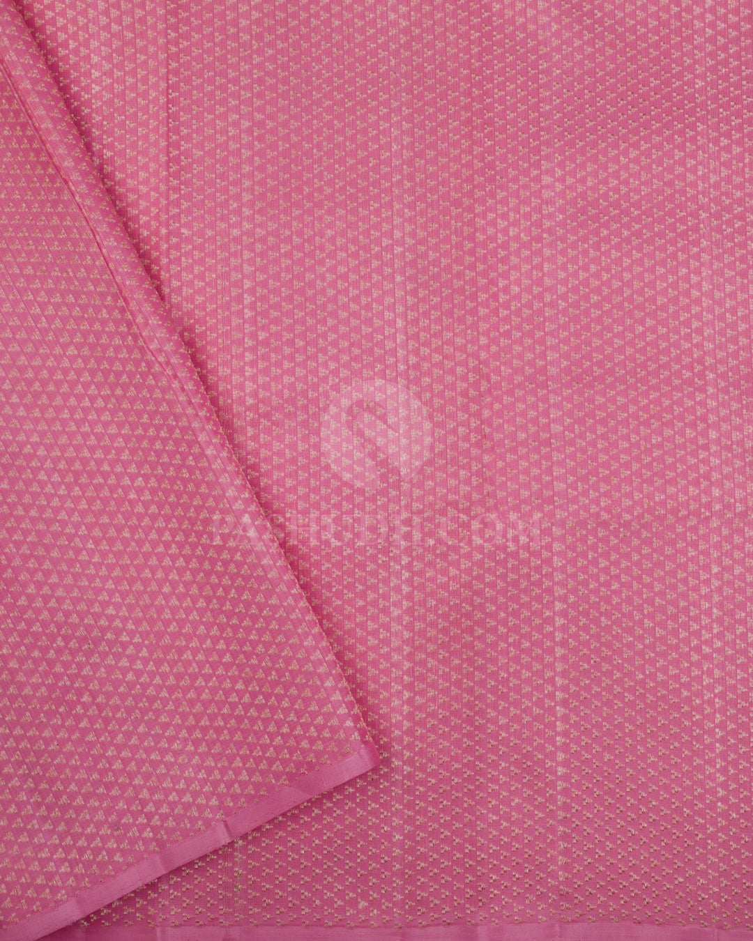 Mild Gold & Pink Organza Kanjivaram Silk Saree - S1124(A) - View 3