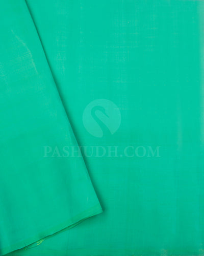 Rose Pink And Sea Green Soft Silk Saree - C104