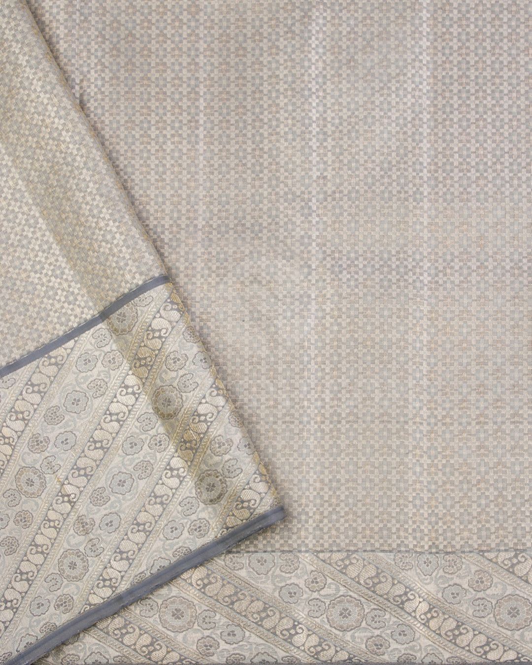 Purple And Grey Kanjivaram Silk Saree - S1283(A)