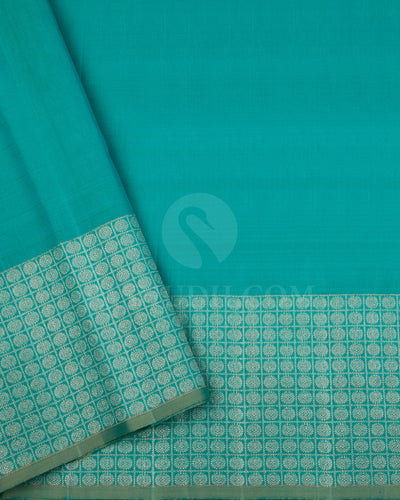 Yellow And Light Blue Half and Half Kanjivaram Silk Saree - S1231(B)