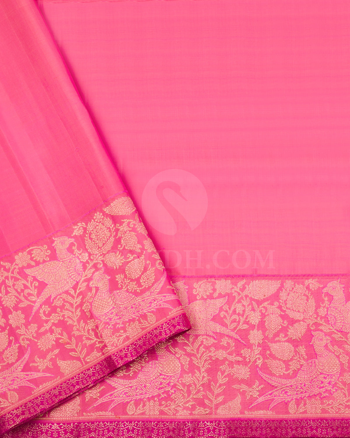 Dark Green And Pink Kanjivaram Silk Saree - S1280(A)