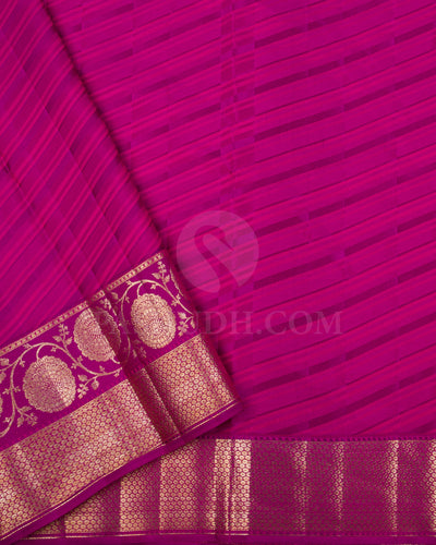 Baby Pink And Magenta Kanjivaram Silk Saree - DT286(A)