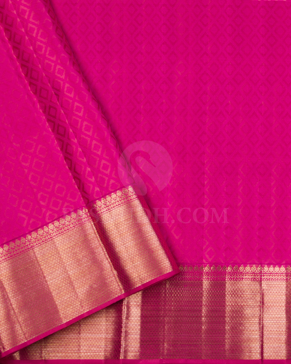 Mild Brown Shot Pink And Bright Pink Kanjivaram Silk Saree - D581(A)