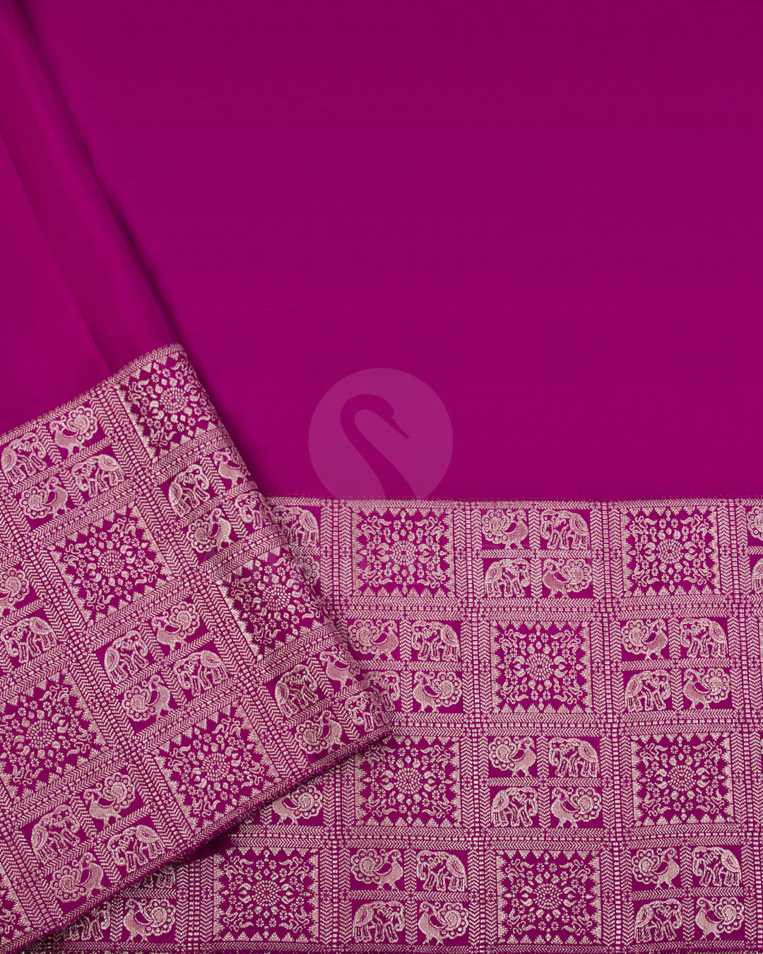 Baby Pink And Violet Kanjivaram Silk Saree - S1271(A)