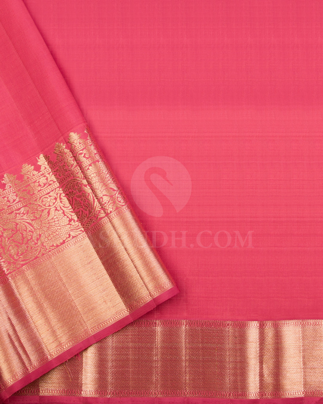 Gold Silver And Pink Organza Kanjivaram Silk Saree - S1294(A)