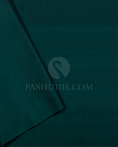 Blue Green And Dark Green Soft Silk Saree - C91