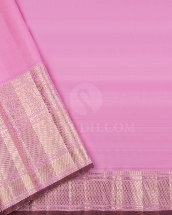 Red And Baby Pink Kanjivaram Silk Saree - S1270(A)