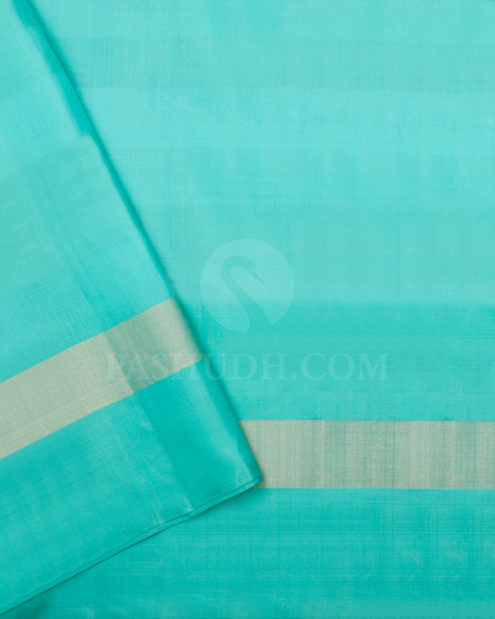 Orange Pink And Sky Blue Soft Silk Saree - C83