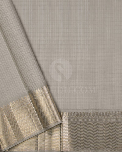 Silver Grey Kanjivaram Silk Saree - DT281(B)