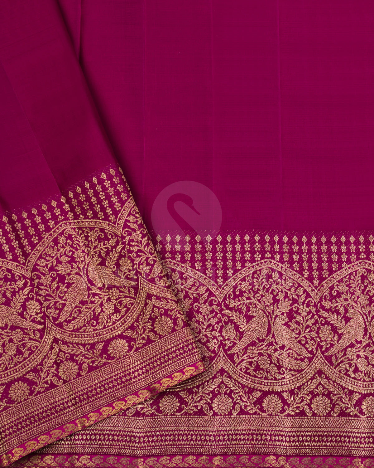 Gold And Violet Tissue Kanjivaram Silk Saree - S1278(A)