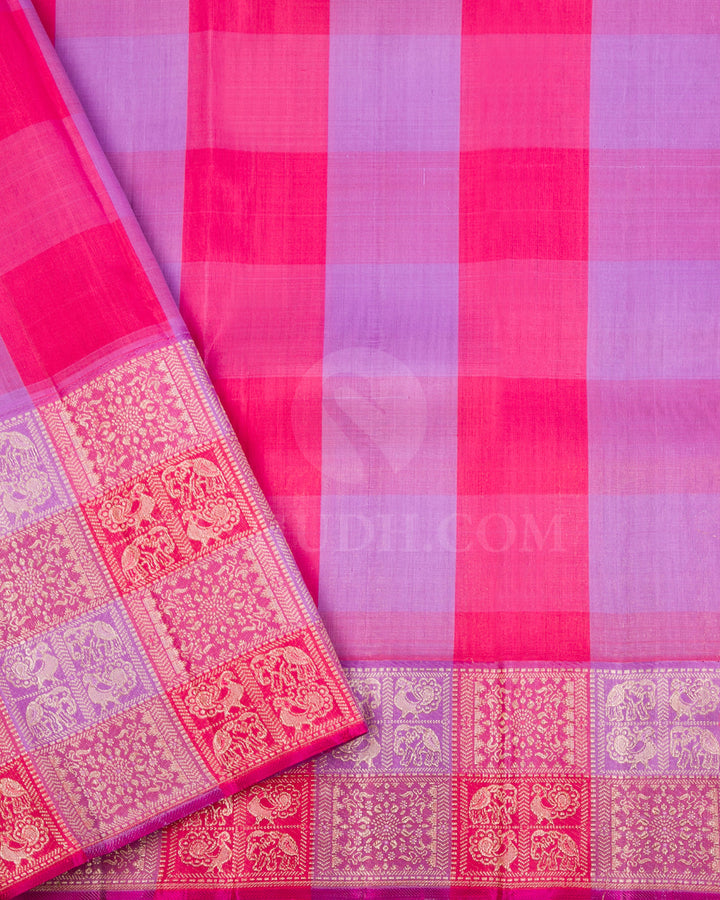 Gold And Muli-Pastel-Coloured Shimmer Tissue Kanjivaram Silk Saree - S1273(A)