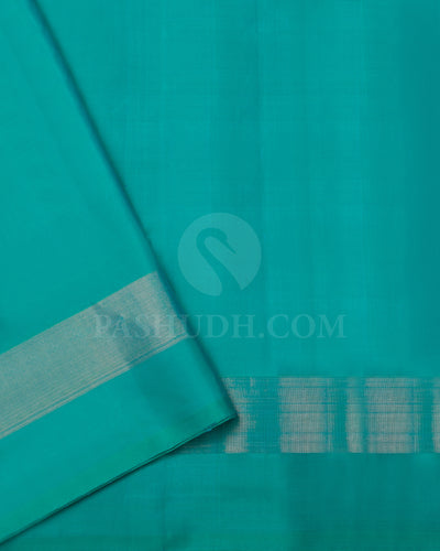 Dark Pink And Turquoise Blue Soft Silk Saree - C90