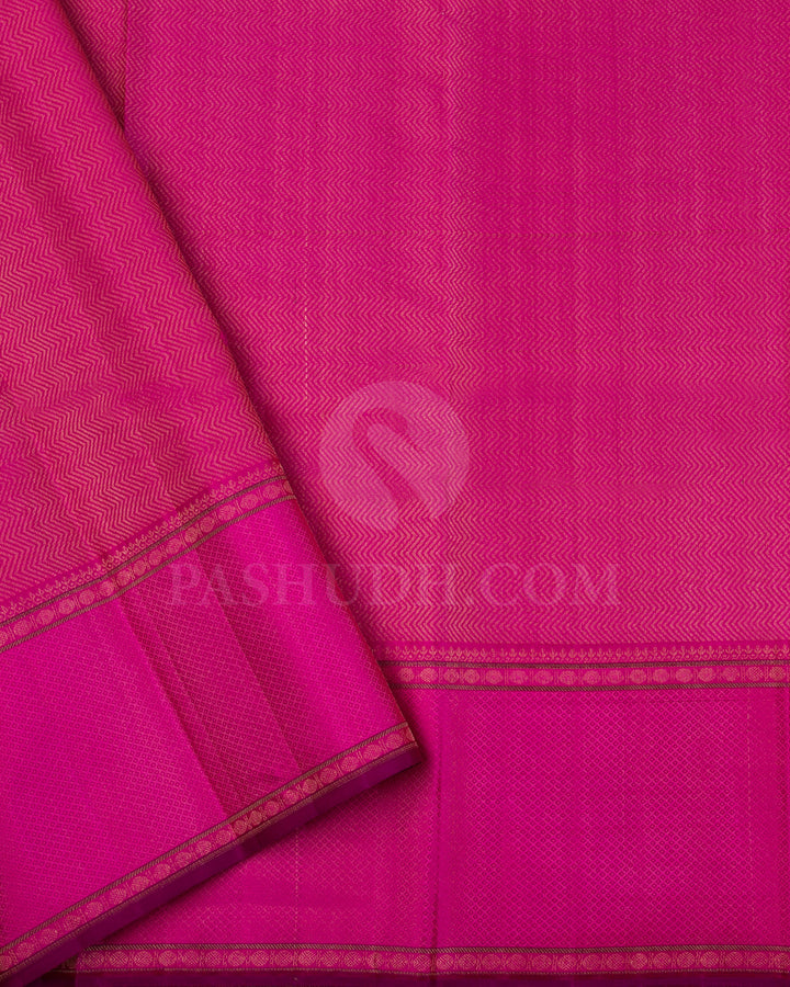 Kumkum Red And Rose Pink Kanjivaram Silk Saree - D574(B)