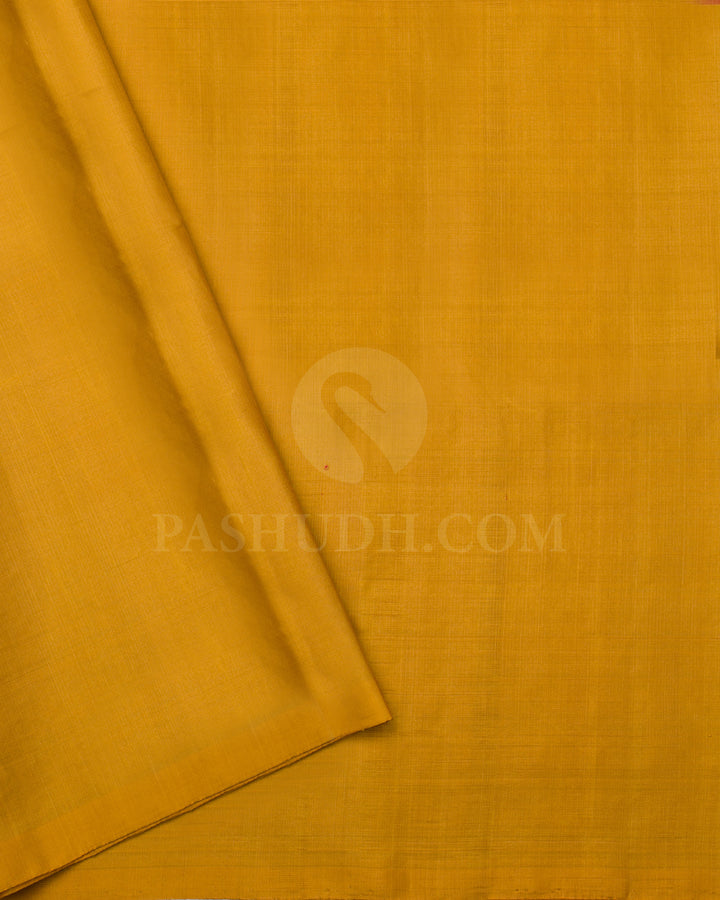 Rani Pink and Mustard Yellow Soft Silk Saree - C52
