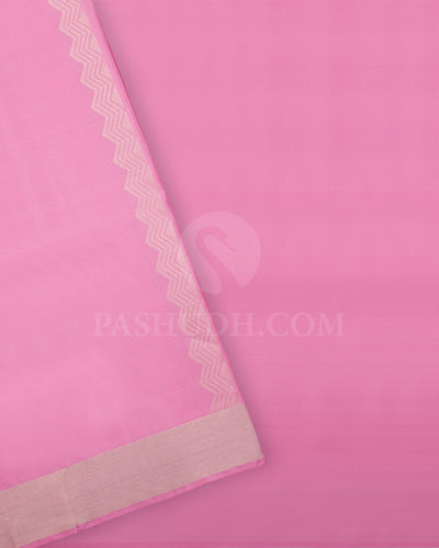 Baby Pink Soft Silk Saree - C50