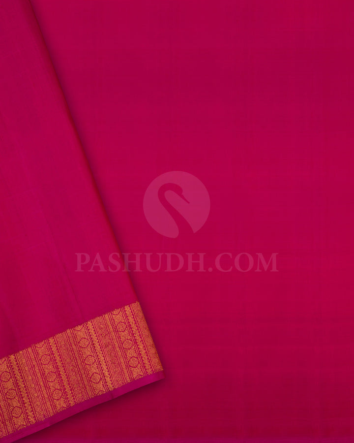 Heather Purple And Rani Pink Borderless Kanjivaram Silk Saree - S1314(A)