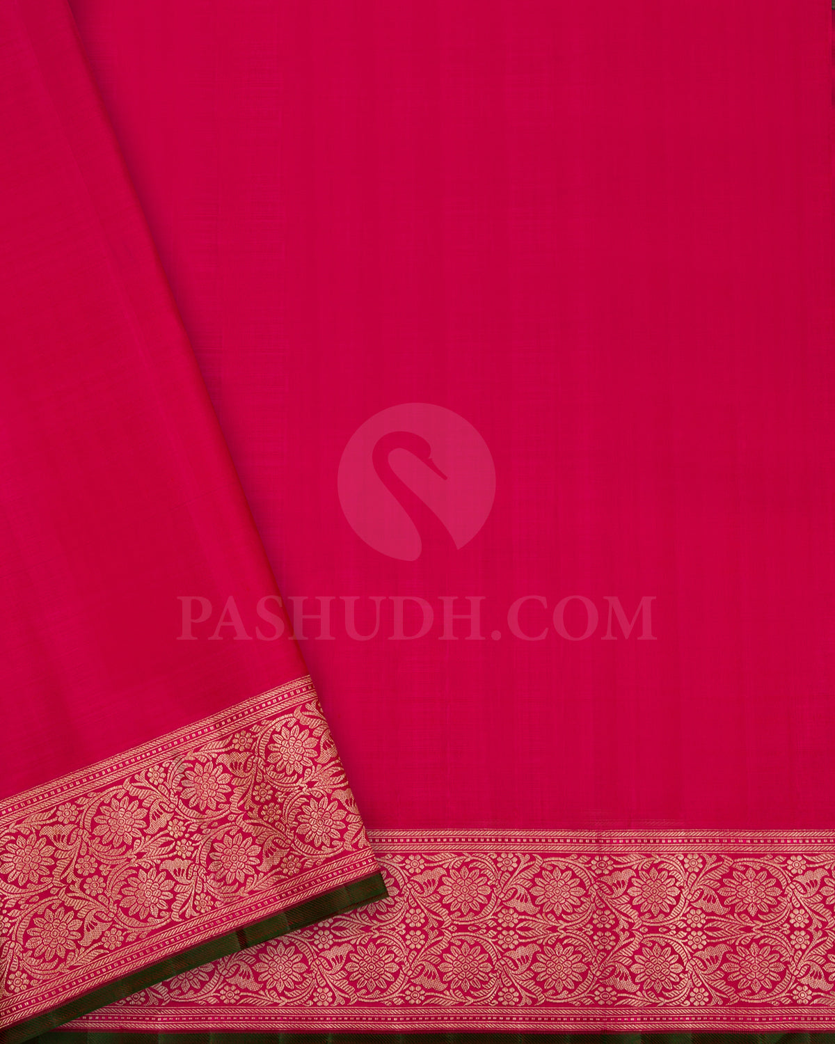 Bright Rani Pink Kanjivaram Silk Saree - S1258(B)