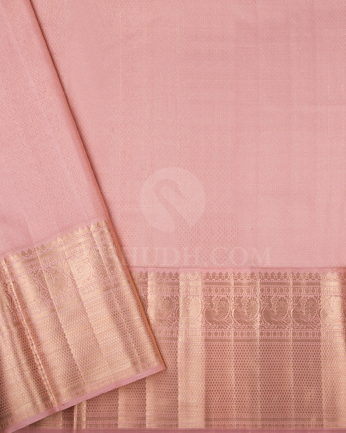 Brown And Peach Kanjivaram Silk Saree - D508(B)