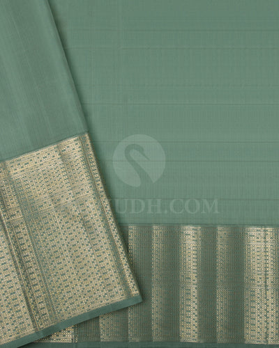 Dark Sage Green Kanjivaram Silk Saree - DT292(A)