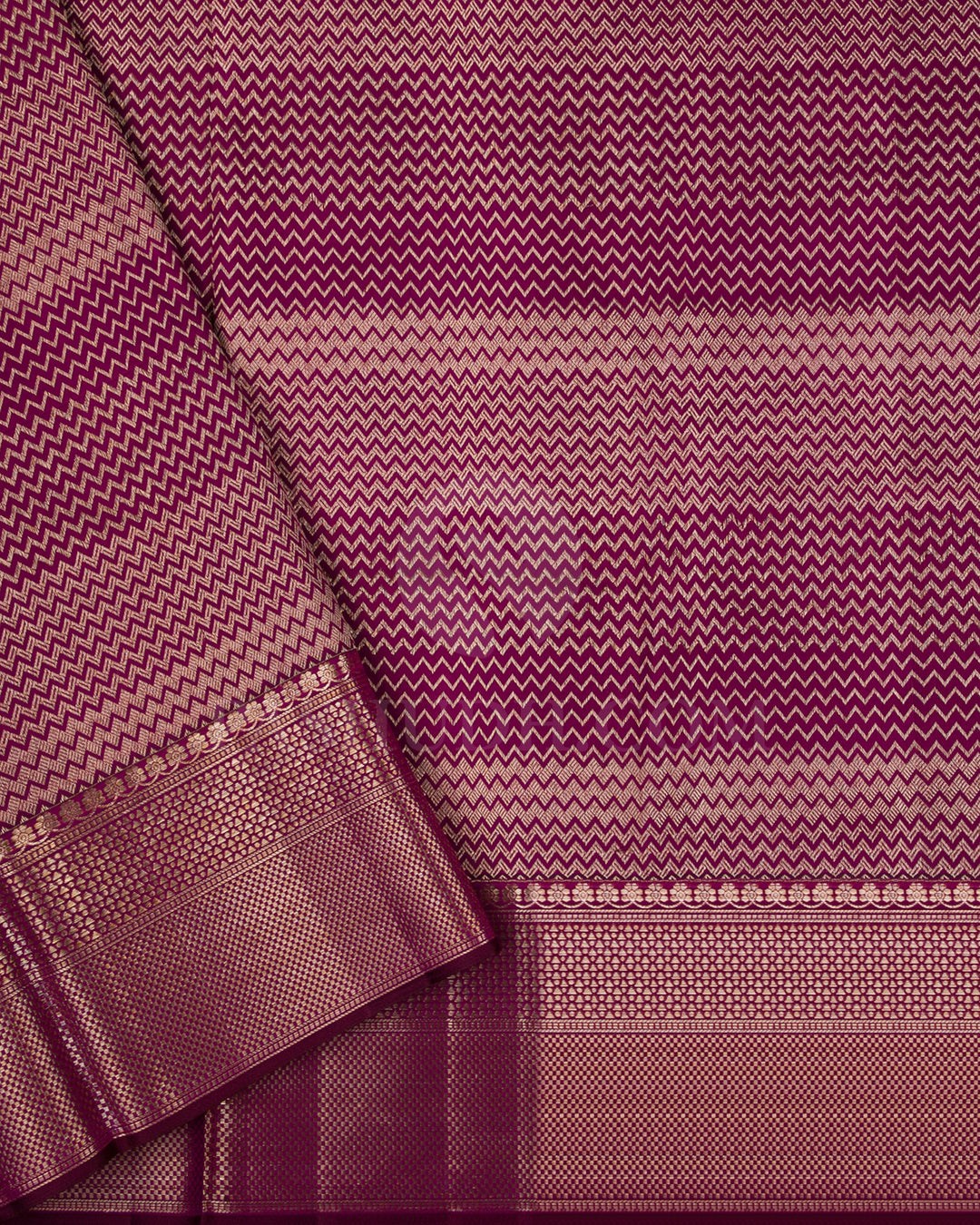 Light Pink And Magenta Kanjivaram Silk Saree - D584(A)